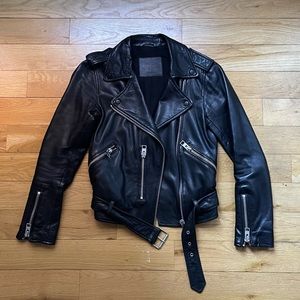 black AllSaints ‘Balfern’ biker jacket (size: 0)
